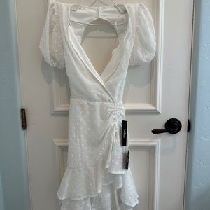 Lulus white swiss dot dress